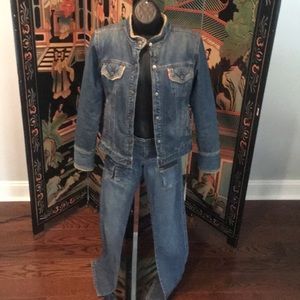 LEVI ROLLING STONES JEAN JACKET SET W/WOOL LINING